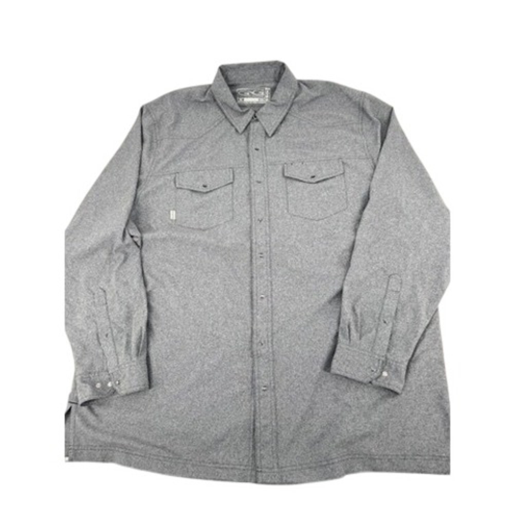 GameGuard Outdoors Pearl‎ Snap Vented Shirt Mens 2XL Grey Western Vented Back
